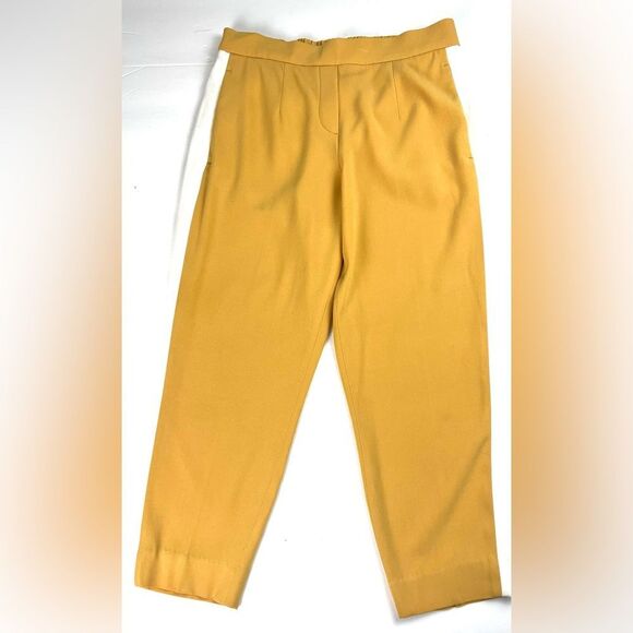 Aritzia Babaton Conan Terado Mustard Yellow Side Stripe Trouser - Picture 2 of 8